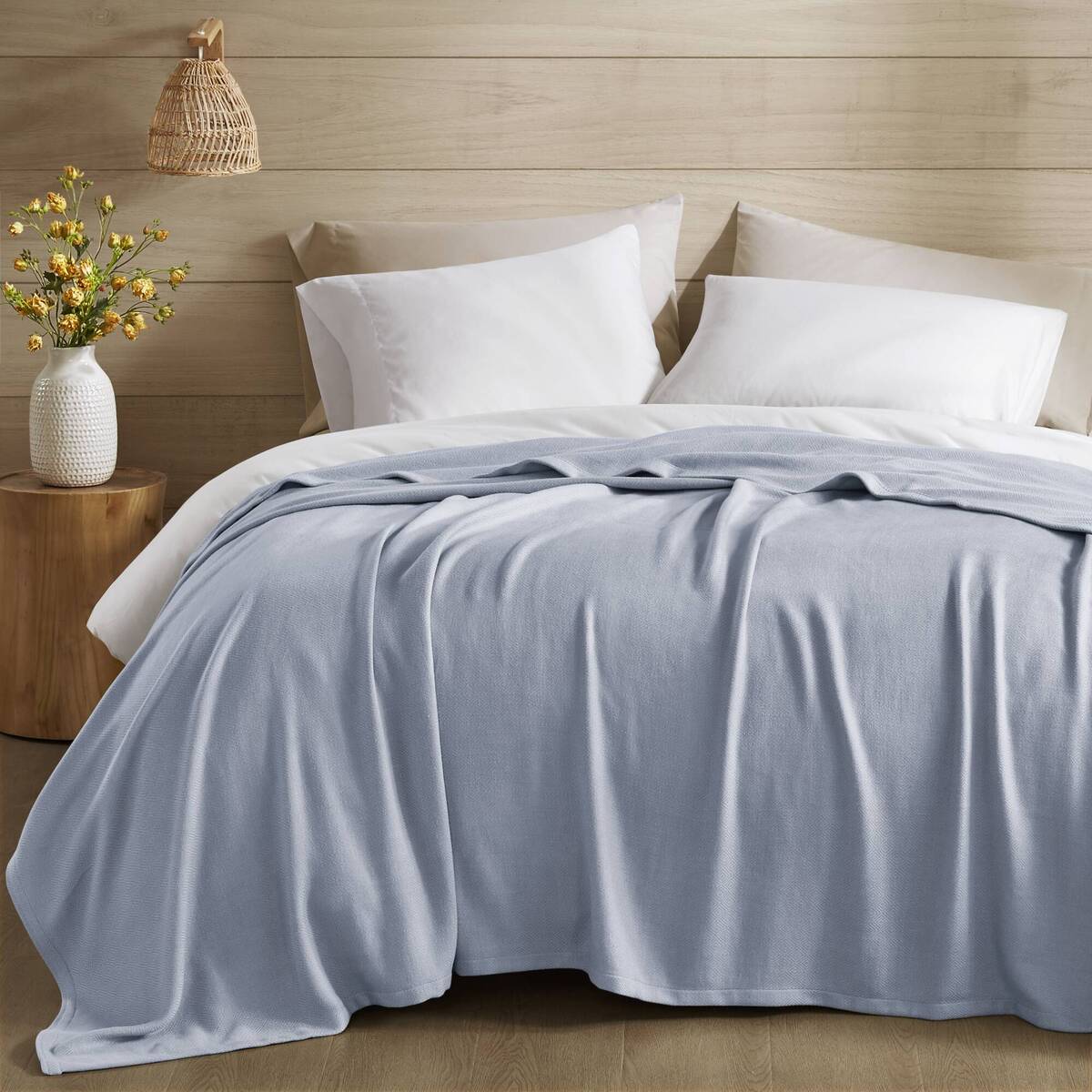 Rayon Diamond Jacquard Weave Cotton Blanket