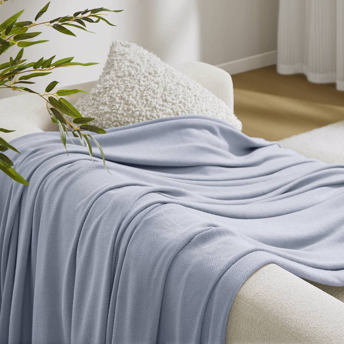 Rayon Diamond Jacquard Weave Cotton Blanket