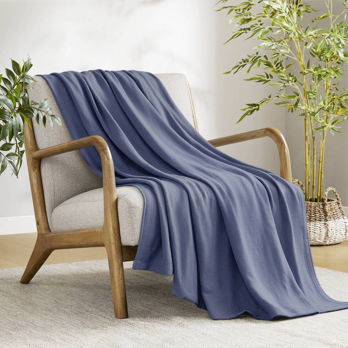 Rayon Diamond Jacquard Weave Cotton Blanket
