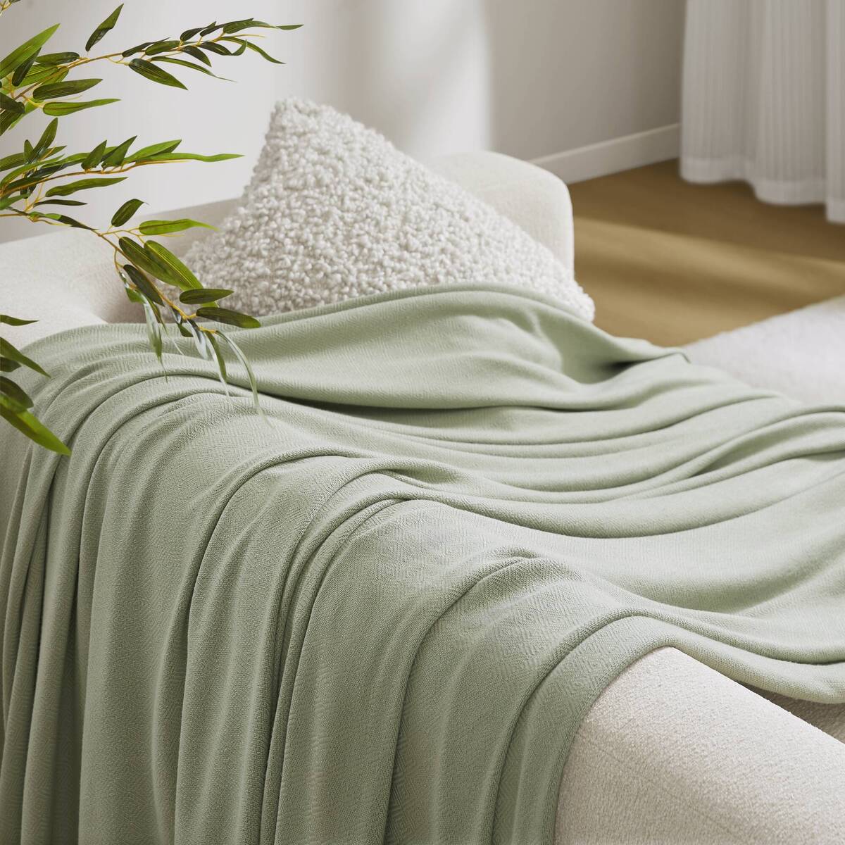 Rayon Diamond Jacquard Weave Cotton Blanket