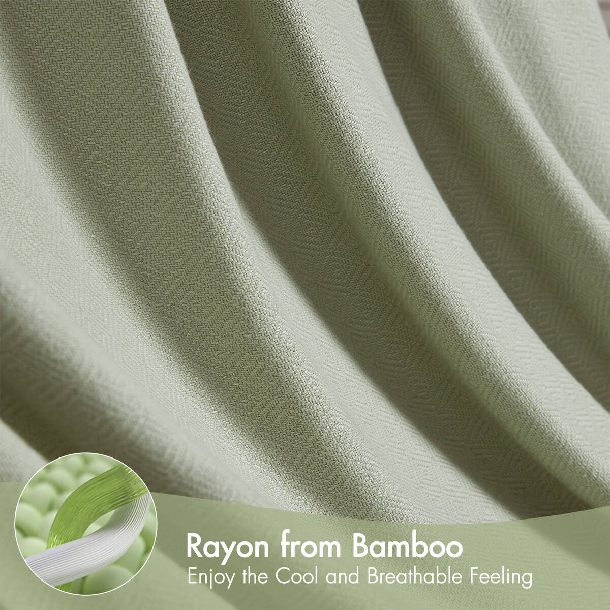 Rayon Diamond Jacquard Weave Cotton Blanket