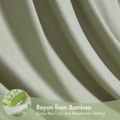 Rayon Diamond Jacquard Weave Cotton Blanket