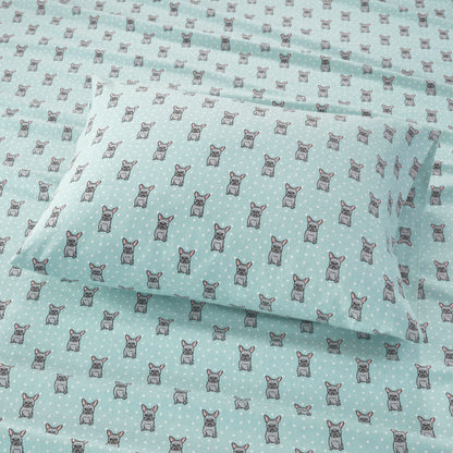 Cozy Cotton Flannel Printed Sheet Set