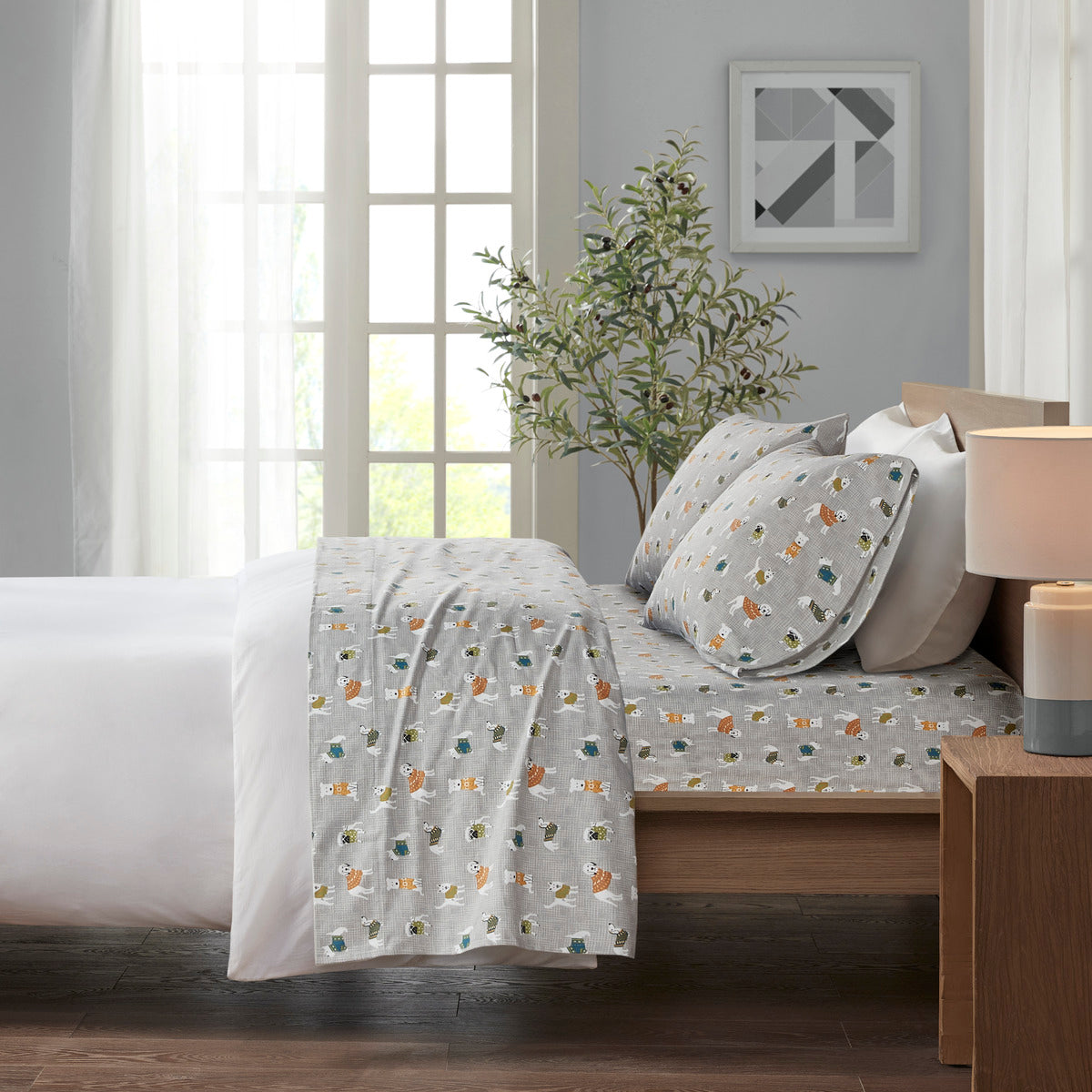Cozy Cotton Flannel Printed Sheet Set