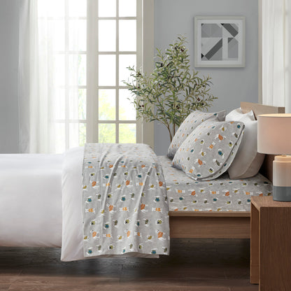 Cozy Cotton Flannel Printed Sheet Set