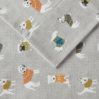 Cozy Cotton Flannel Printed Sheet Set