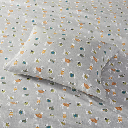 Cozy Cotton Flannel Printed Sheet Set