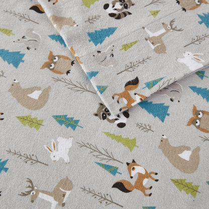 Cozy Cotton Flannel Printed Sheet Set