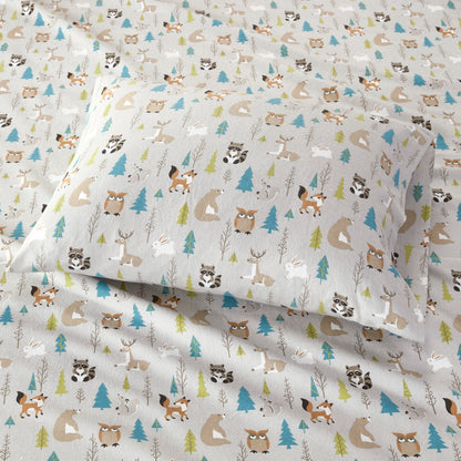 Cozy Cotton Flannel Printed Sheet Set
