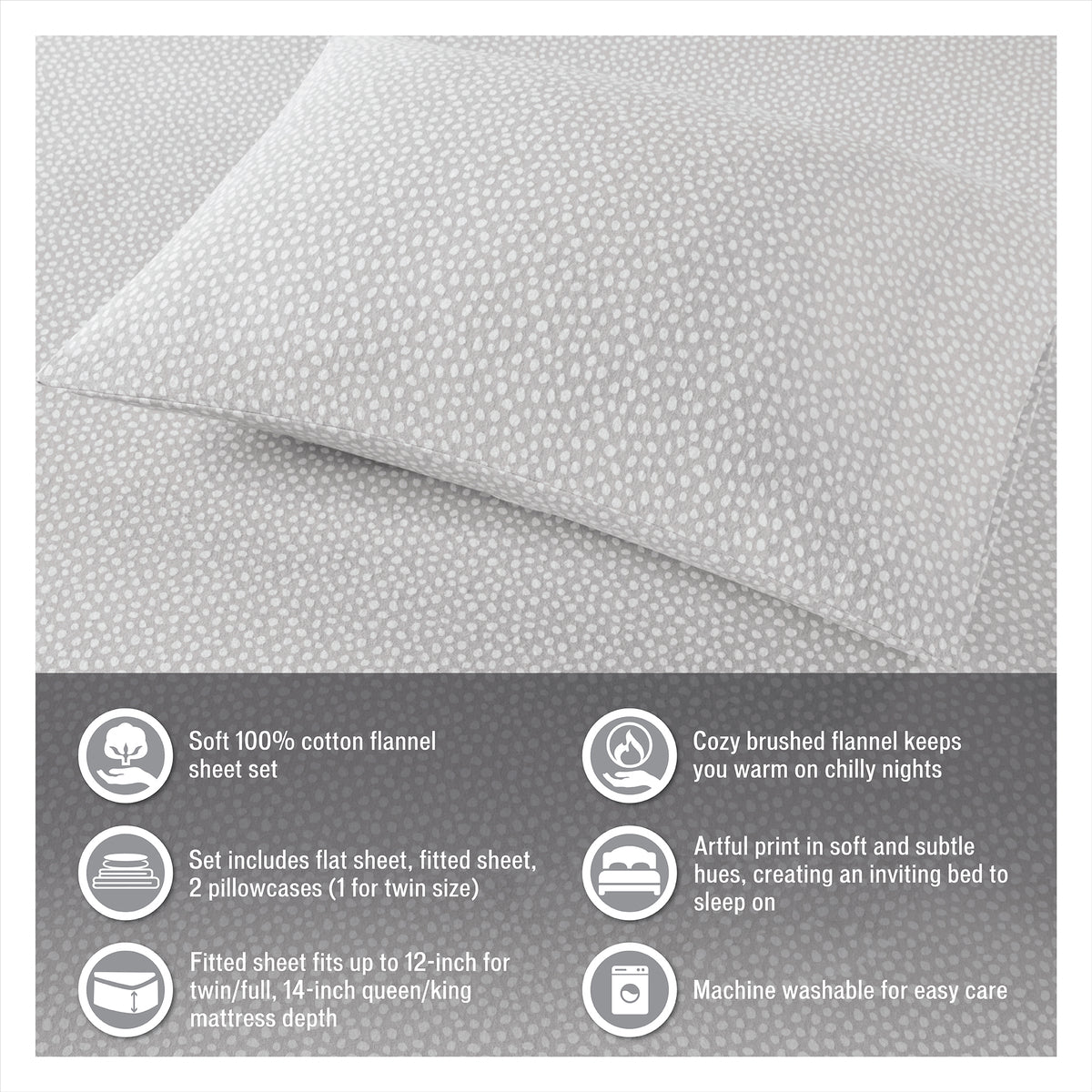 Cozy Cotton Flannel Printed Sheet Set