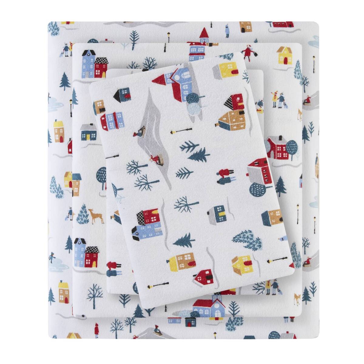 Cozy Cotton Flannel Printed Sheet Set