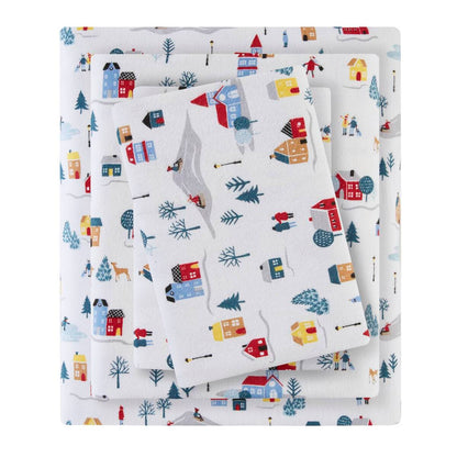 Cozy Cotton Flannel Printed Sheet Set