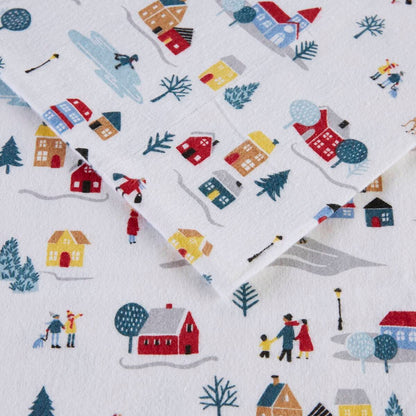 Cozy Cotton Flannel Printed Sheet Set